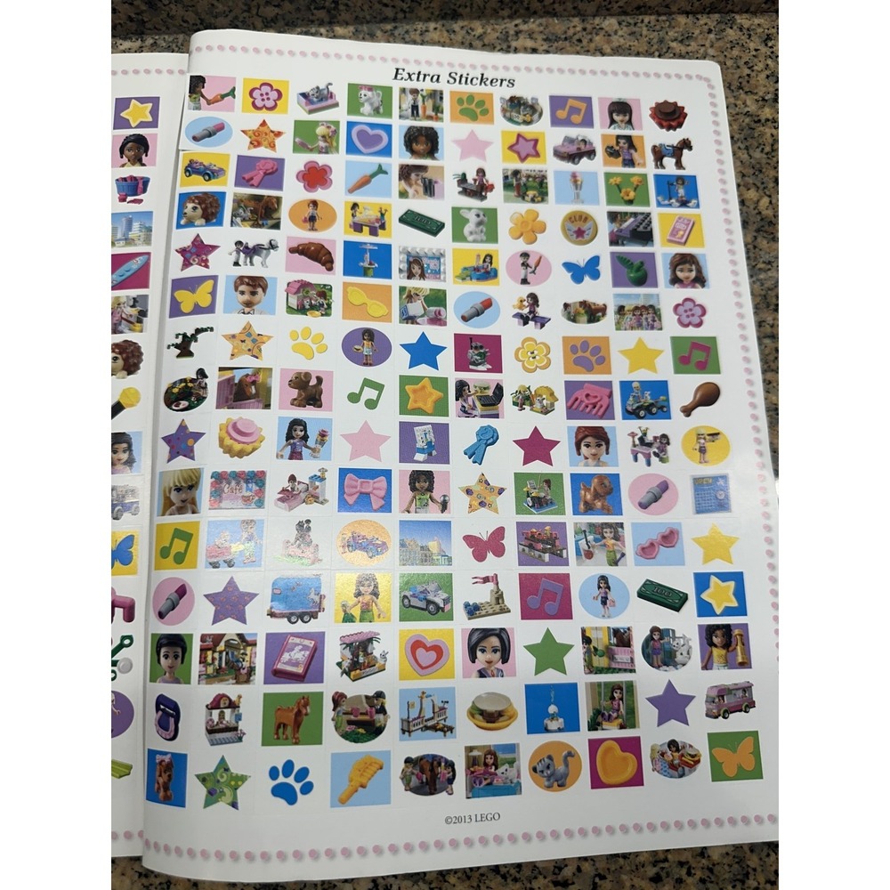 LEGO Friends Extra Stickers Pages 2013 Activity Sticker Sheets‎ Lot Girls